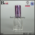 cosmetics hot products 3ml empty uv gel nail polish bottle shiny purple cap mini clear round nail polish bottle